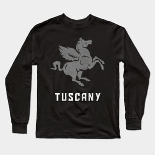 Tuscany/Toscana Italia / Italian Region Vintage Look Flag Long Sleeve T-Shirt